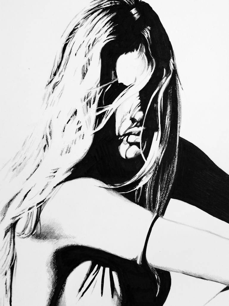 770x1027 Saatchi Art Find Me Drawing By Cindy Press