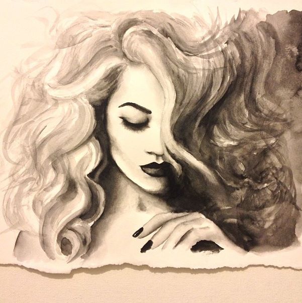 601x603 Collection Of Art Girl Drawing Tumblr High Quality, Free