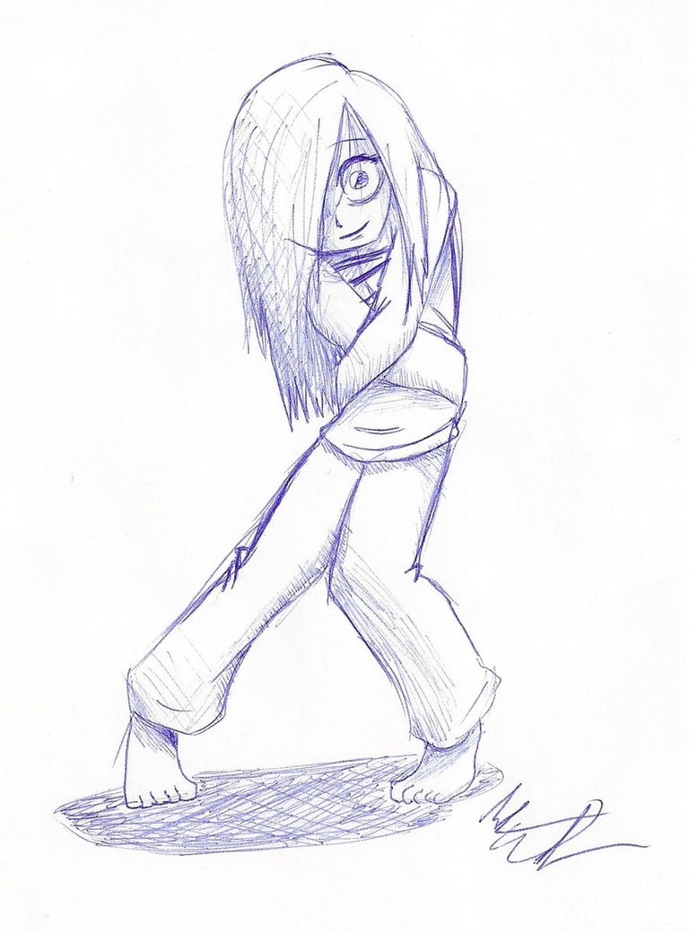 768x1040 Crazy Girl Sketch By Penn92evans