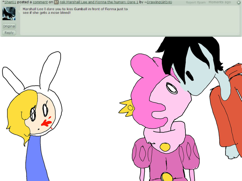 1024x768 Ask Marshall Lee And Fionna The Human Dare 5 By Drawing Heart