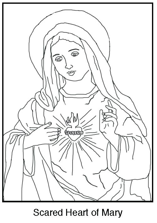 501x712 Mary Coloring Pages Page How To Draw The Step By Best Virgin