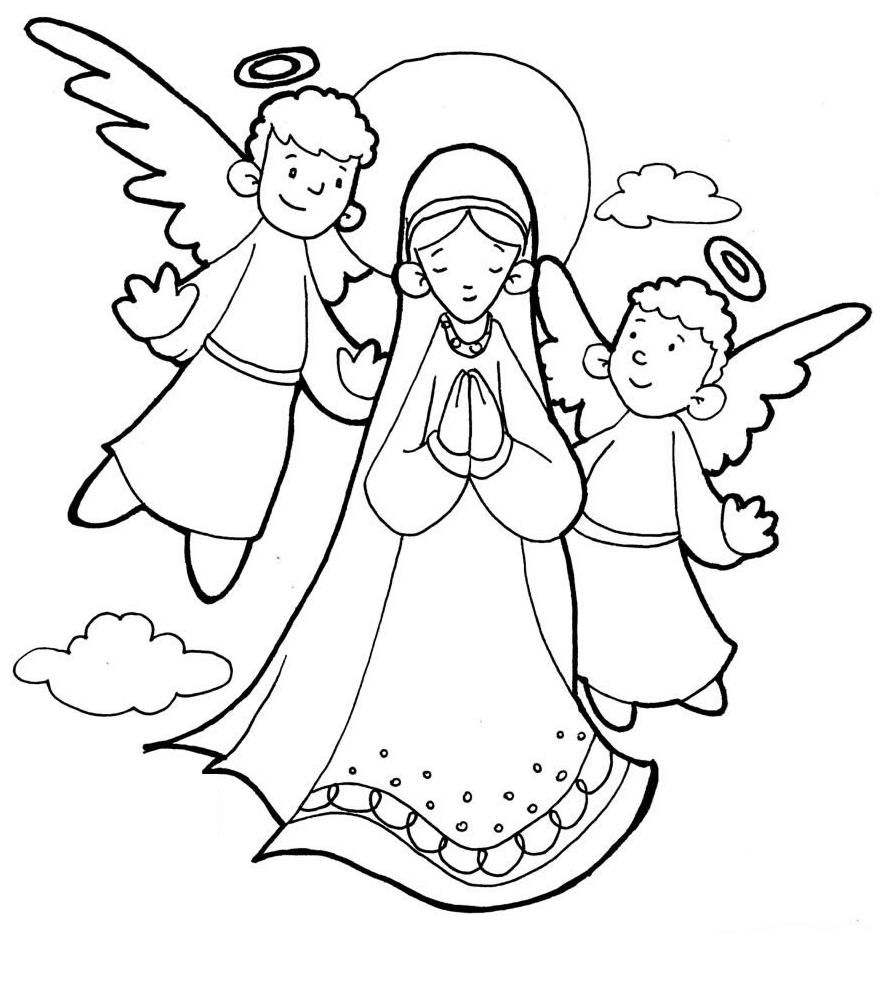 889x1000 The Assumption Of Mary Catholic Coloring Page Catholic Crafts