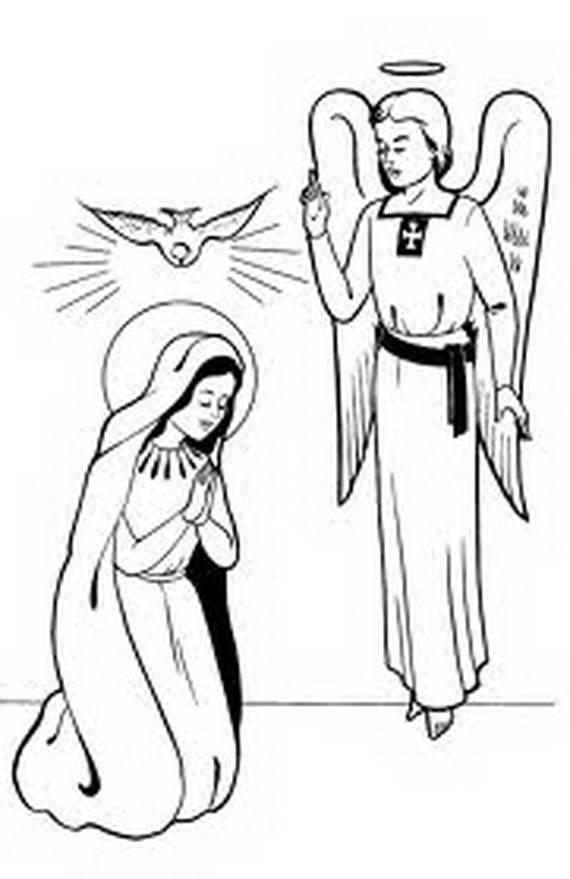570x879 Cartoon Mary Coloring Page Use Our Assumption Of The Blessed