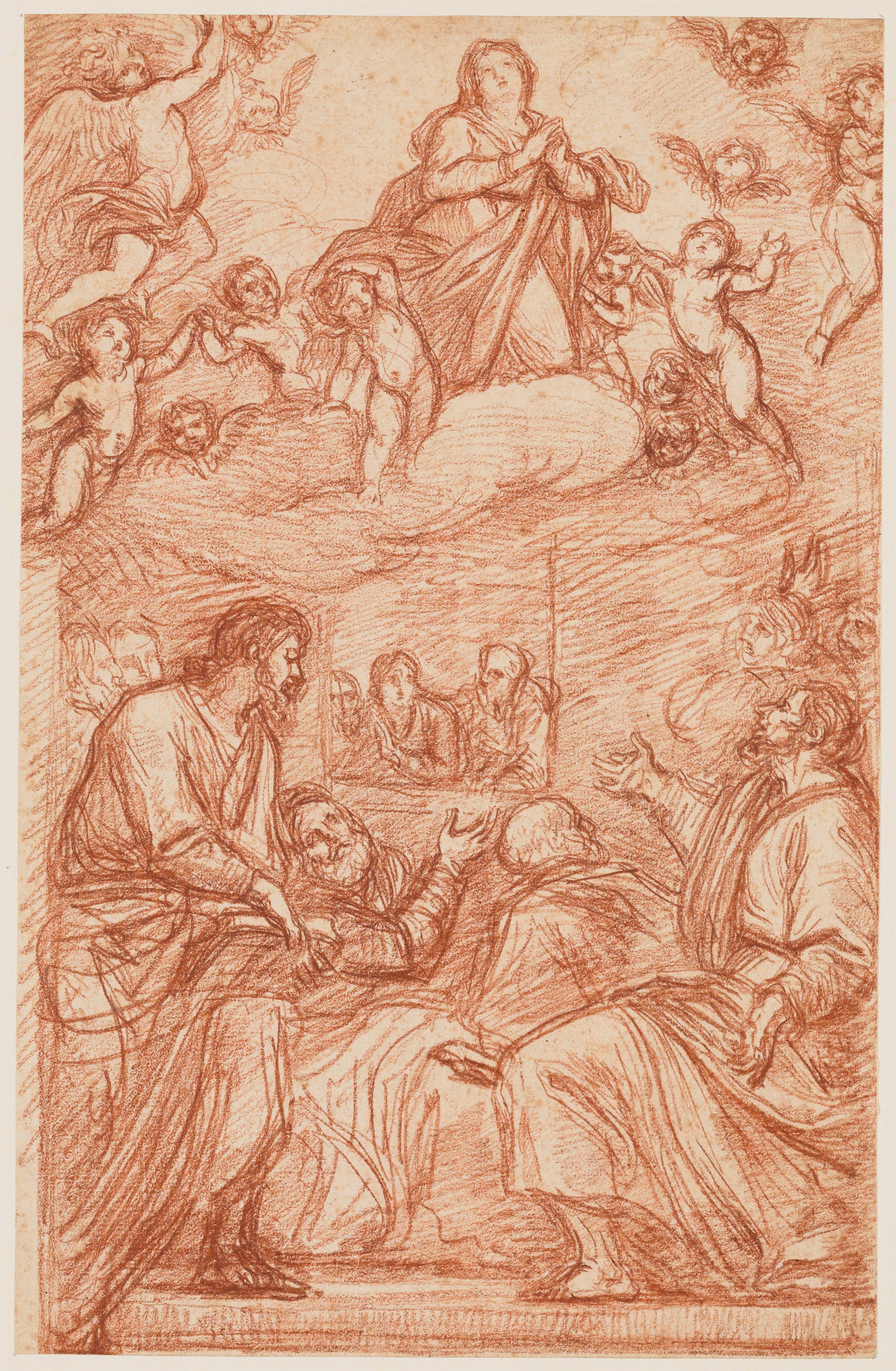 2403x3677 Assumption Of The Virgin After Domenico Passignano (Recto) Head