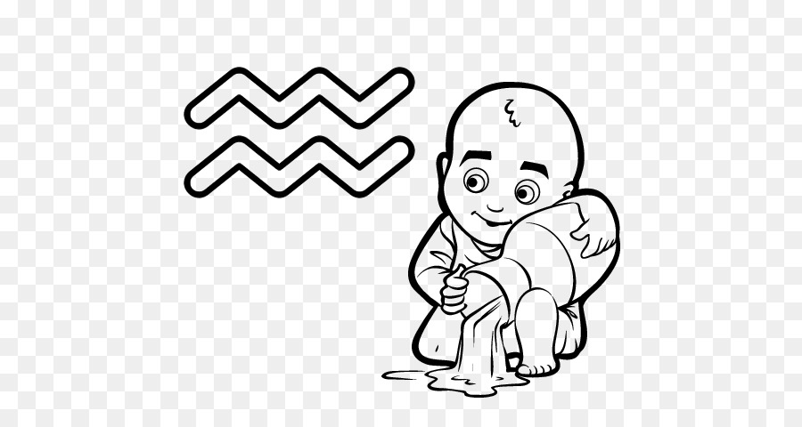 900x480 Aquarius Horoscope Coloring Book Astrology Drawing