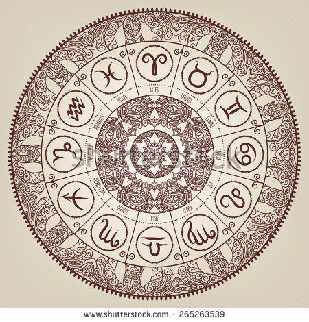 450x470 How To Draw An Astrology Wheel