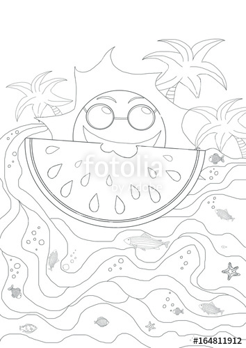 354x500 Drawing Plates For Kids With Sun And Waves And Summer Holiday