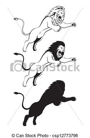 309x470 Lion Attack Eps Vectors