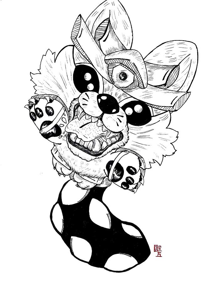 660x900 Samurai Attack Drawing By Amasepia Gittens Jones' Fox And Fantasy