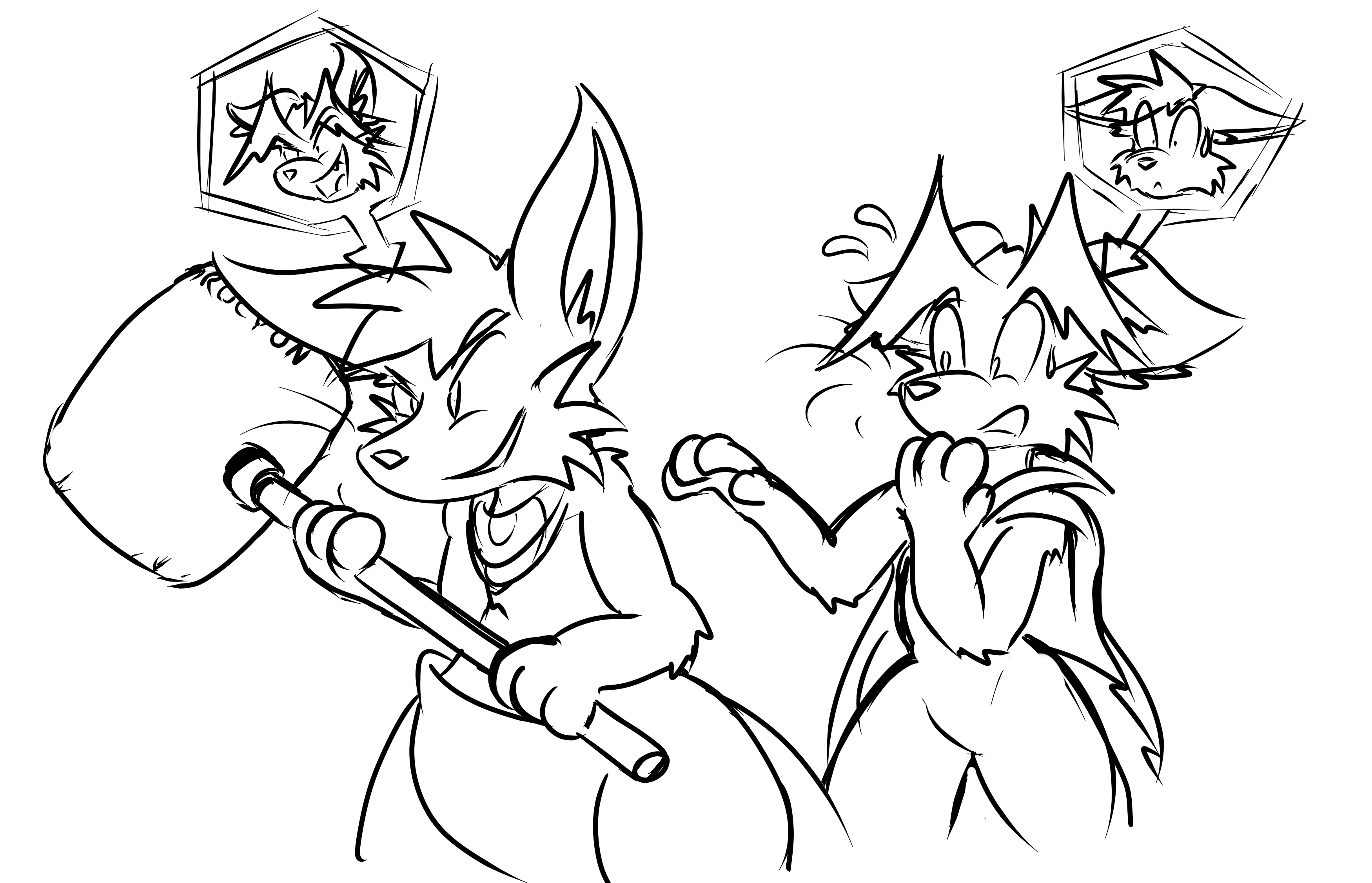 3500x2252 Art By Virmir Attitude Swap (Sketch)