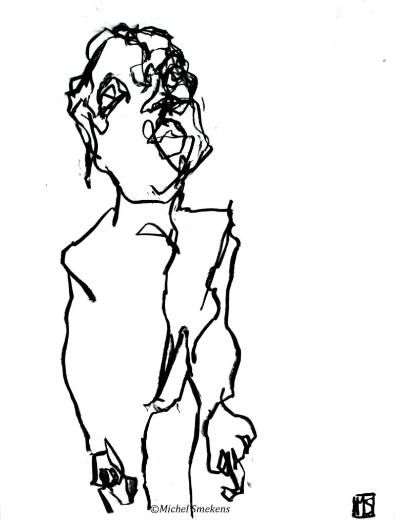 770x1013 Saatchi Art Attitude Ii Hautain(E) Moi Drawing By Michel Smekens