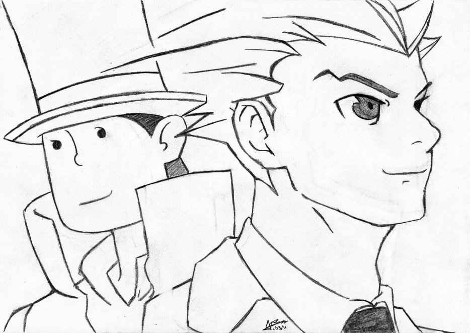 934x661 Professor Layton Vs Ace Attorney