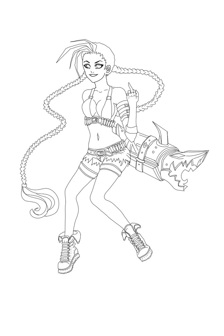 730x1095 Jinx Lineart By Aunt Propeller