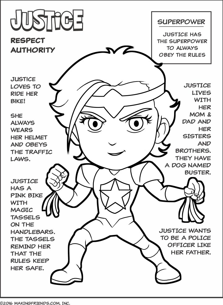720x984 Respect Authority Coloring Page Daisy Magenta Petal Superhero