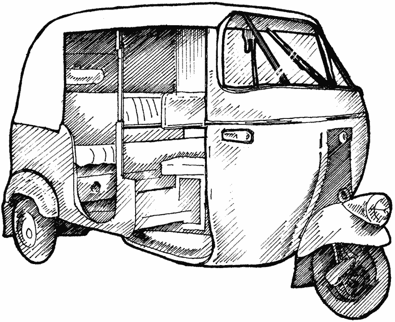 783x639 Collection Of Auto Rickshaw Drawing High Quality, Free