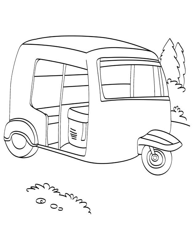 630x810 Collection Of Auto Rickshaw Drawing For Kids High Quality