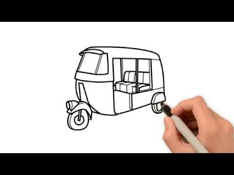 480x360 How To Draw An Auto Rickshaw