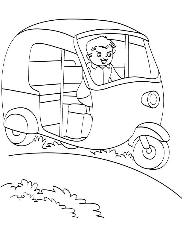 612x792 Collection Of Drawing Of Auto Rickshaw High Quality, Free
