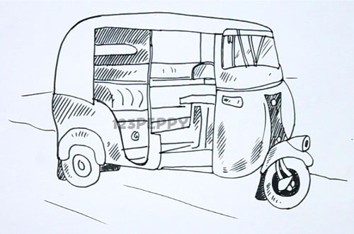 500x330 Images Of Easy Rickshaw Drawing