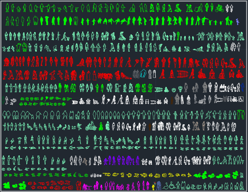 1017x786 People Cad Block