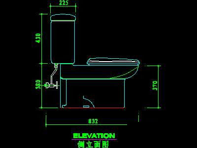 400x300 Siamese Style Toilet Cad Elevation 2 Autocad Drawings