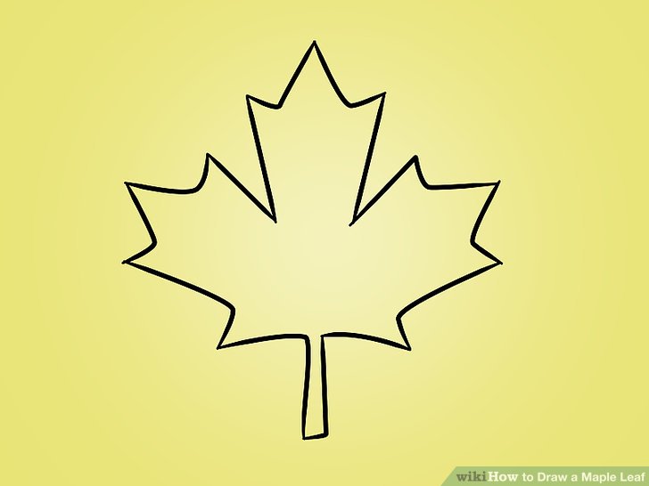 728x546 How To Draw A Maple Leaf 12 Steps (With Pictures)