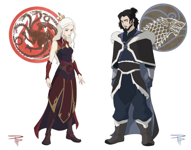 800x629 Awesome Fan Art Of Game Of Thrones And Avatar Last Airbender