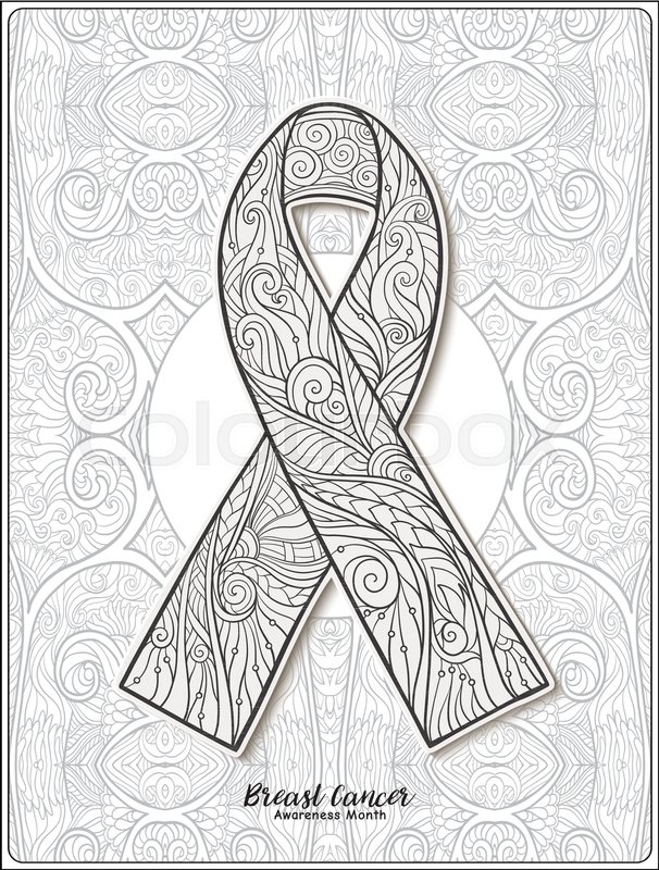 606x800 Breast Cancer Awareness Month Decorative Pink Ribbon On Decorative