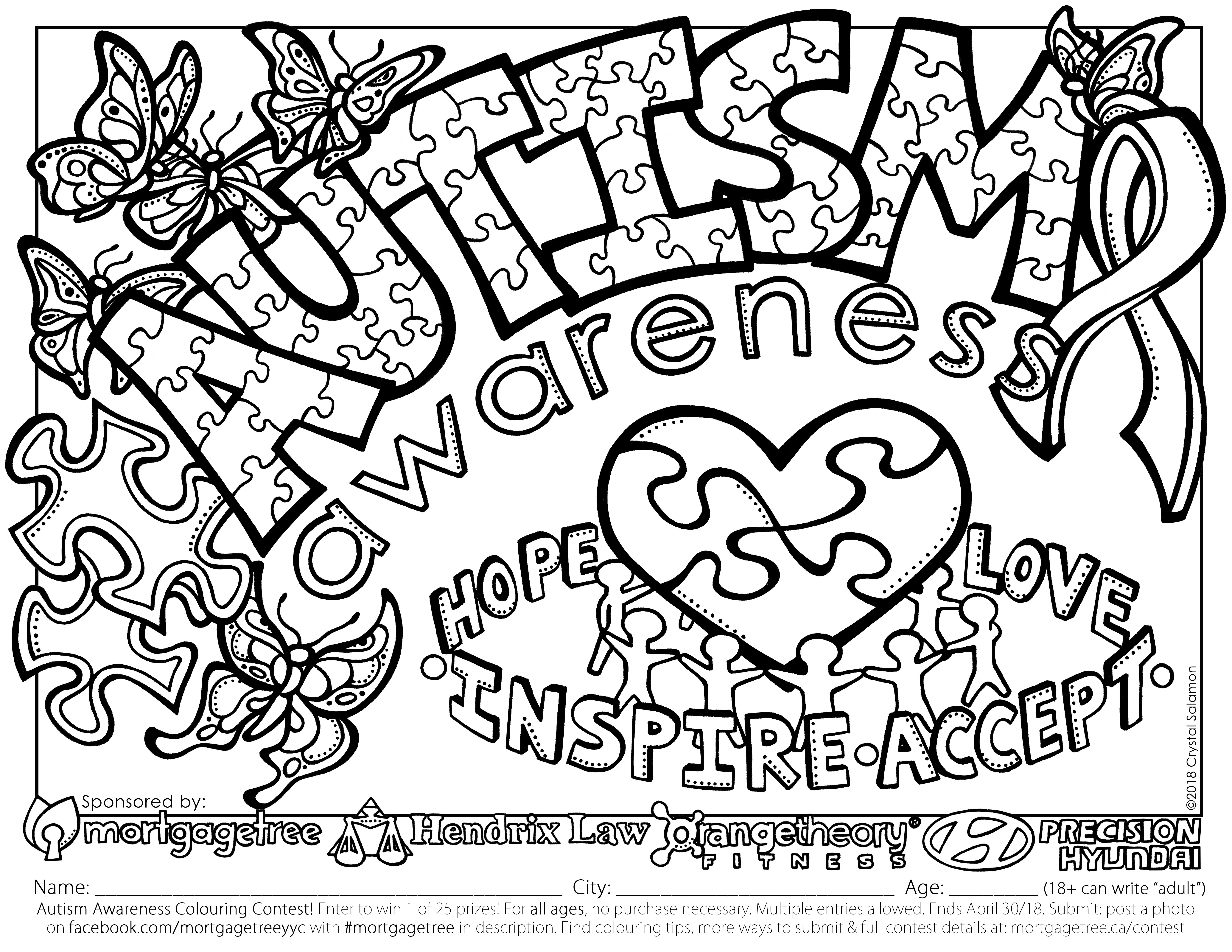 6600x5100 Autism Awareness Colouring Contest