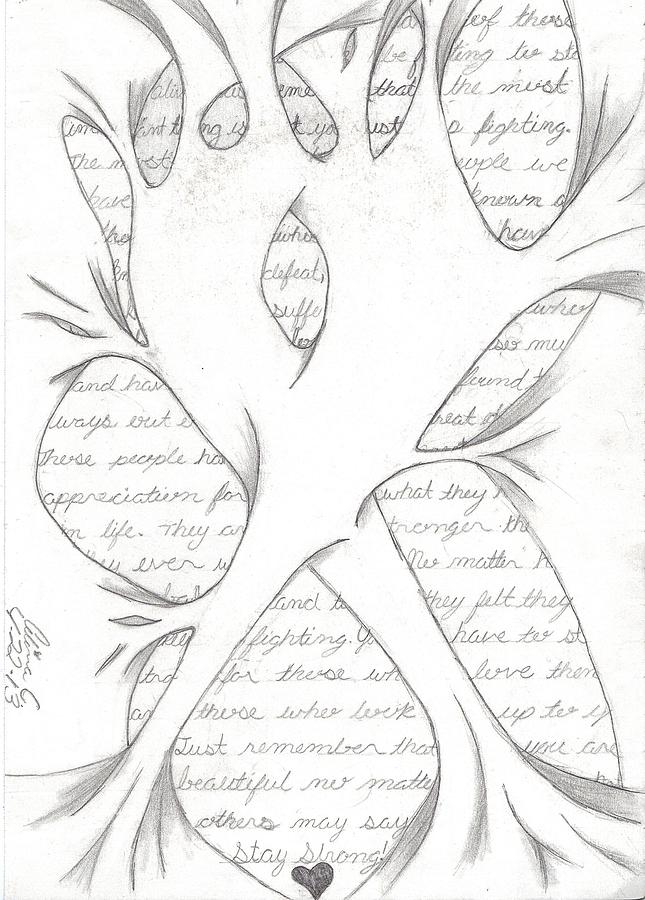 645x900 Awareness Ribbon Drawing By Alina T