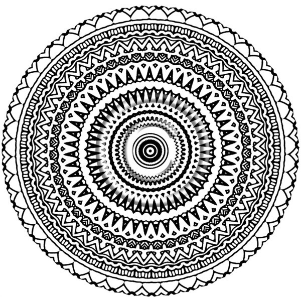 600x600 Instant Download Coloring Page Hand Drawn Aztec Zentangle, Tumblr