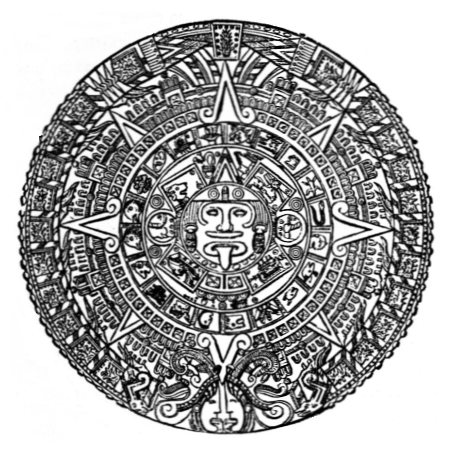 940x931 Aztec Calendar Drawings Description Asom D069 Aztec Calendar