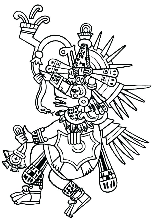 600x859 Aztec Coloring Pages Pdf Coloring Pages Glamorous Coloring Pages