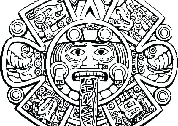 600x425 Aztec Coloring Pages Stress Relief Coloring Pages Free Aztec Print