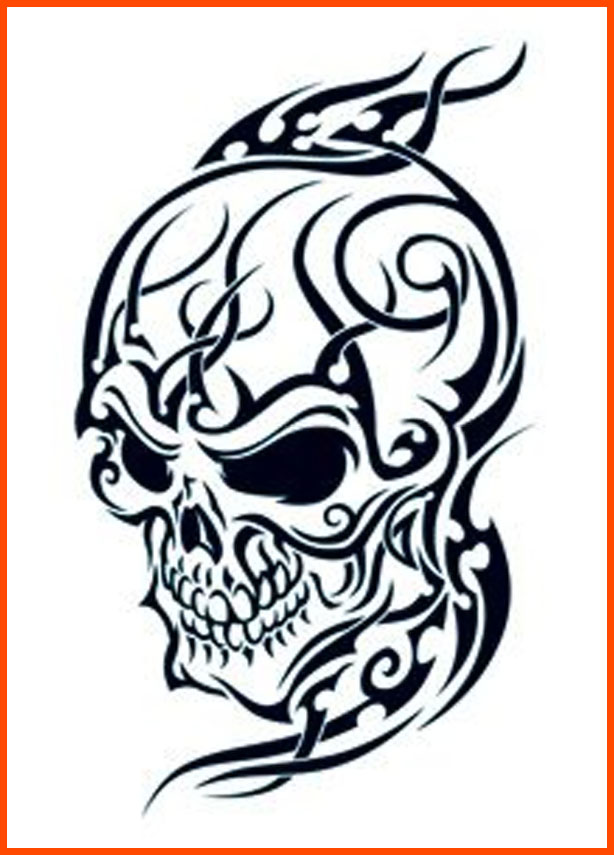 614x855 Collection Of Crawling Aztec Skull Tattoo Design