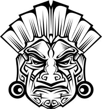 331x355 Resultado De Imagem Para Aztec Mask Drawing Tattoos