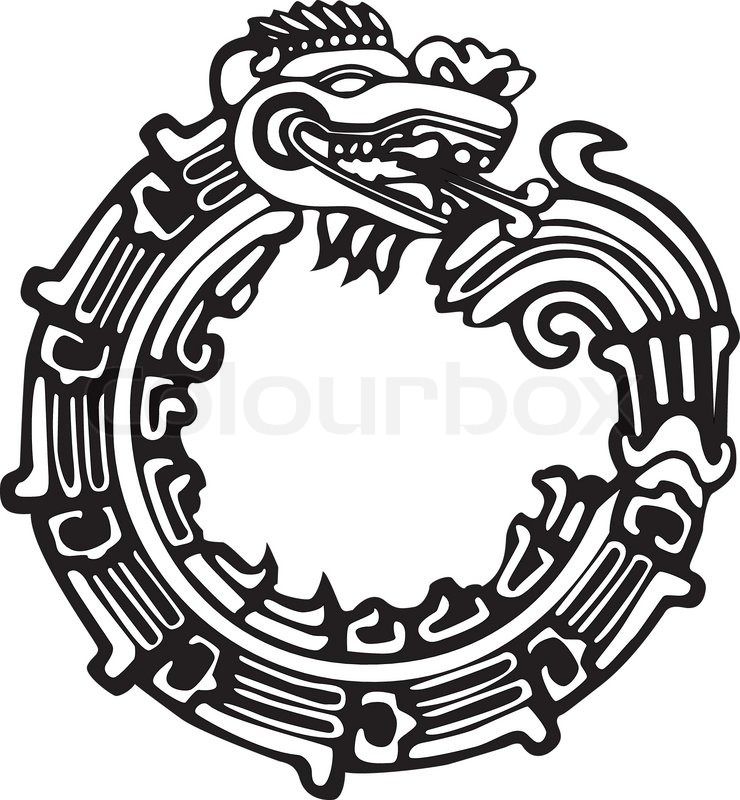 740x800 Aztec Maya Dragon