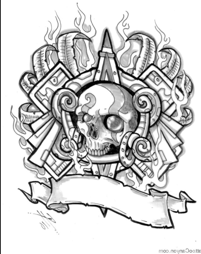 803x1015 Aztec Skull Tattoo Designs Aztec Skull Tattoo Design For Men