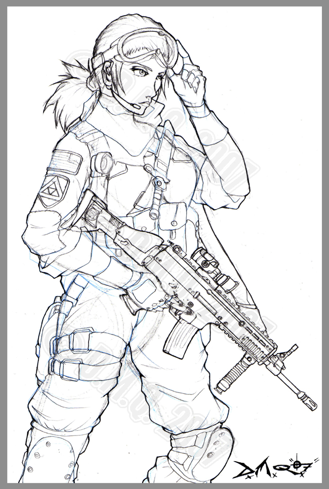 650x968 Fn Scar L Babe By Munky01010