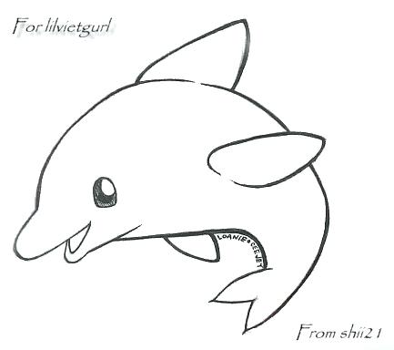 433x384 Pictures Of Dolphins To Draw Cute Baby Dolphin Drawing Dolphins