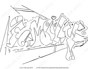 340x270 Girls Room Coloring Etsy