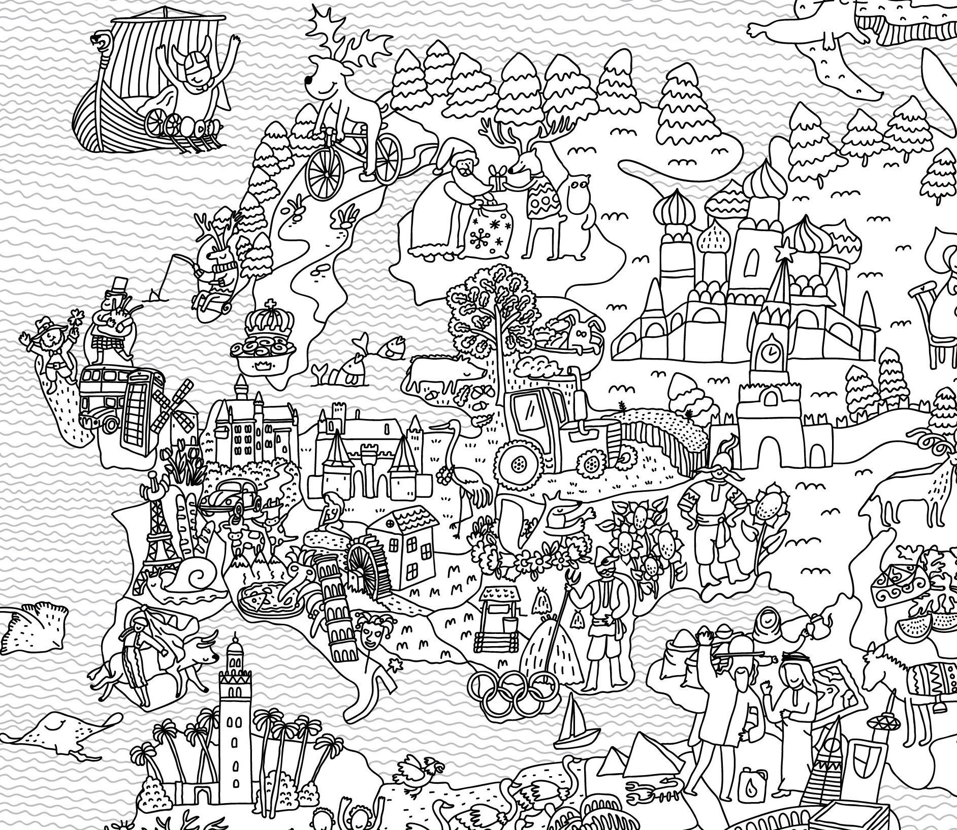 1884x1634 Coloring Map World Map Coloring Page
