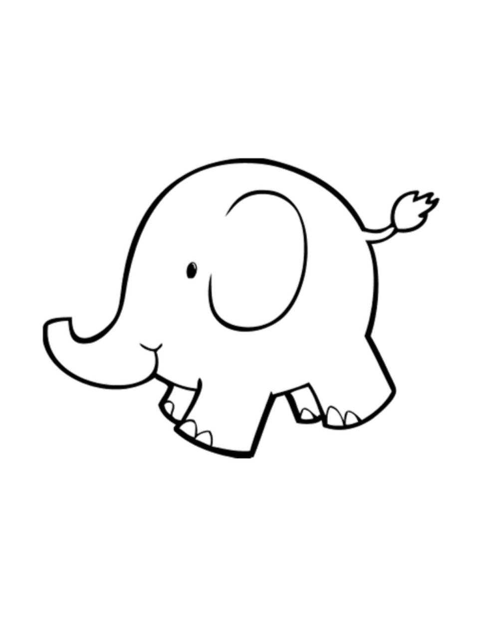 976x1264 Baby Shower Elephant Outline Pattern Outline If I Could Draw