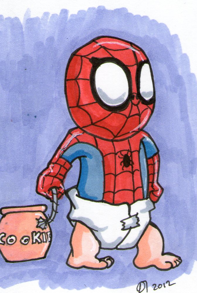 672x1002 Baby Superheroes Sketch Cards