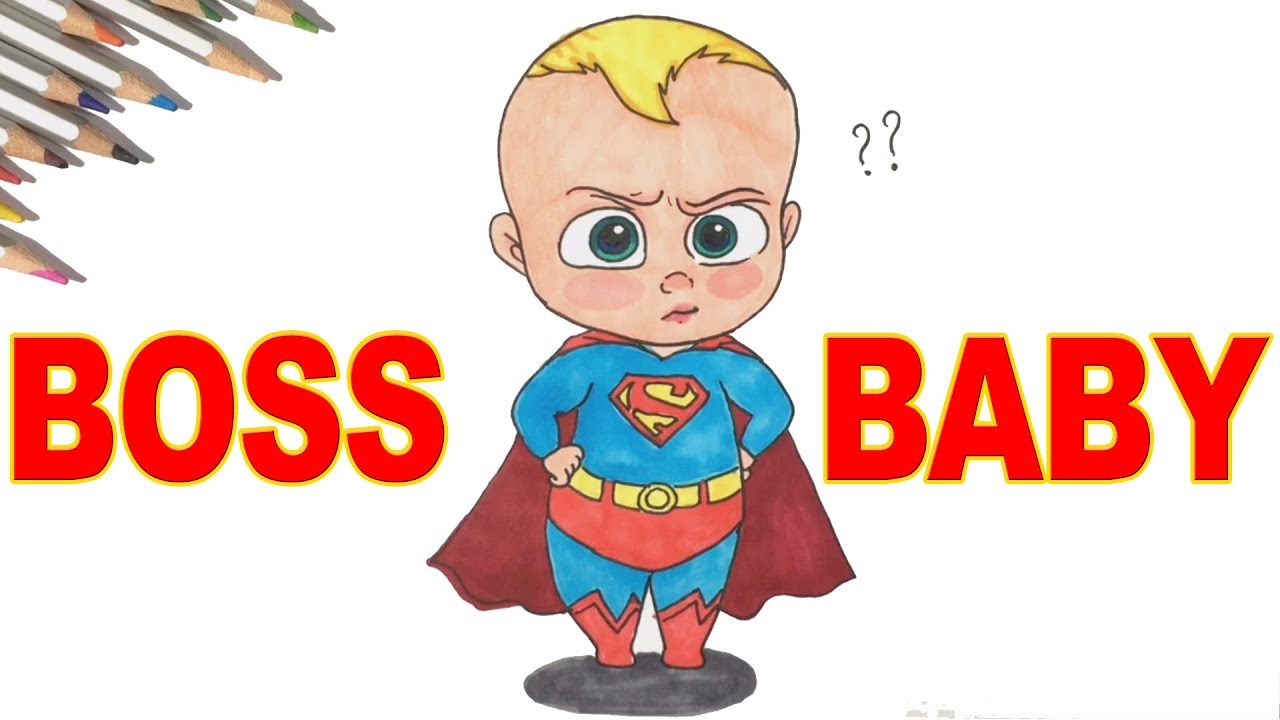 1280x720 Learn Drawing For Childrens How To Draw The Boss Baby Super Man