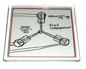 300x242 Back To The Future Flux Capacitor Drawing Prop Coaster 4 X 4
