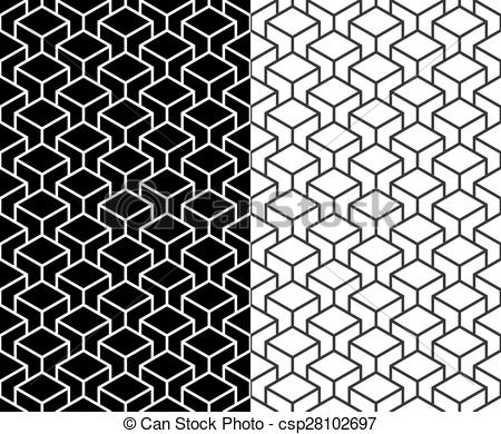 450x390 Isometric 3d Line Cube Pattern Background. Set Of Isometric 3d