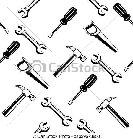 450x470 Different Tools Texture Background. Different Tools Seamless