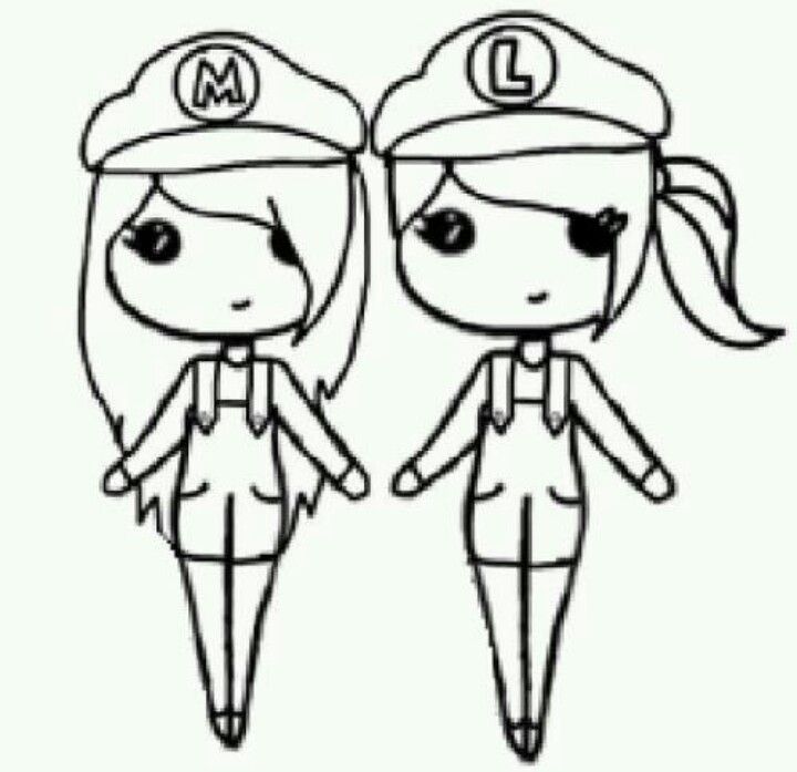 720x697 Mario Blonde Luigi Brunette Galaxy Background Dibujos