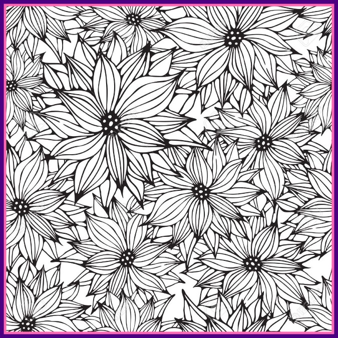 675x675 Flower Design Background Black And White